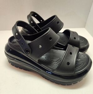 Crocs Black Mega Crush Platform Sandals Men's Size 12